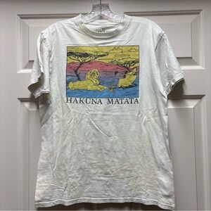 Vintage 90s Disney The Lion King Simba Timon Hakuna Matata Graphic T-Shirt M